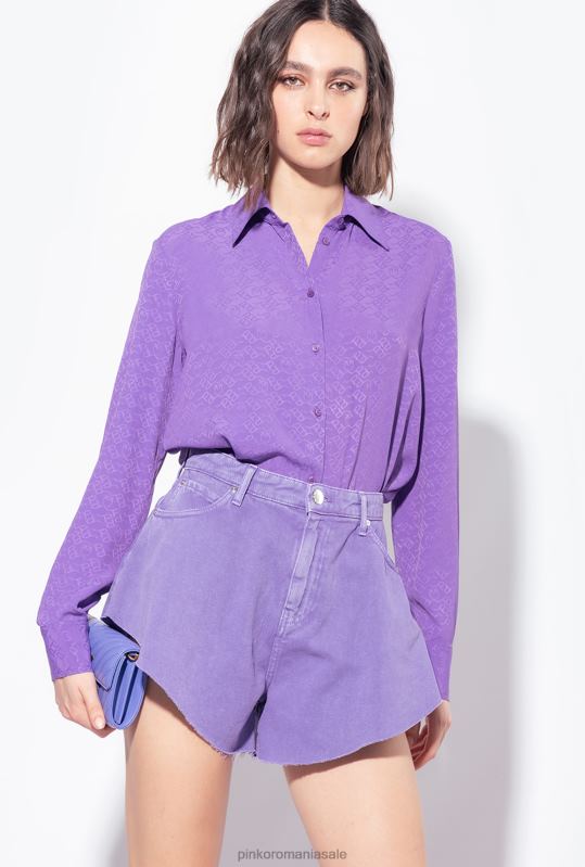 pantaloni scurți | pantaloni scurți fluture din material taur Pinko liliac lavandă B0D08656