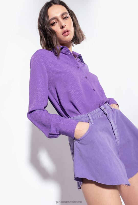 pantaloni scurți | pantaloni scurți fluture din material taur Pinko liliac lavandă B0D08656