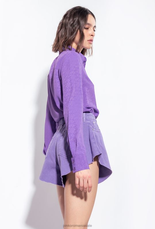 pantaloni scurți | pantaloni scurți fluture din material taur Pinko liliac lavandă B0D08656
