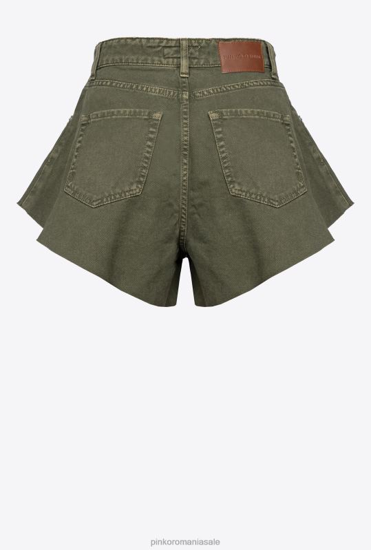 pantaloni scurți | pantaloni scurți fluture din material taur Pinko verde pușcă B0D08657