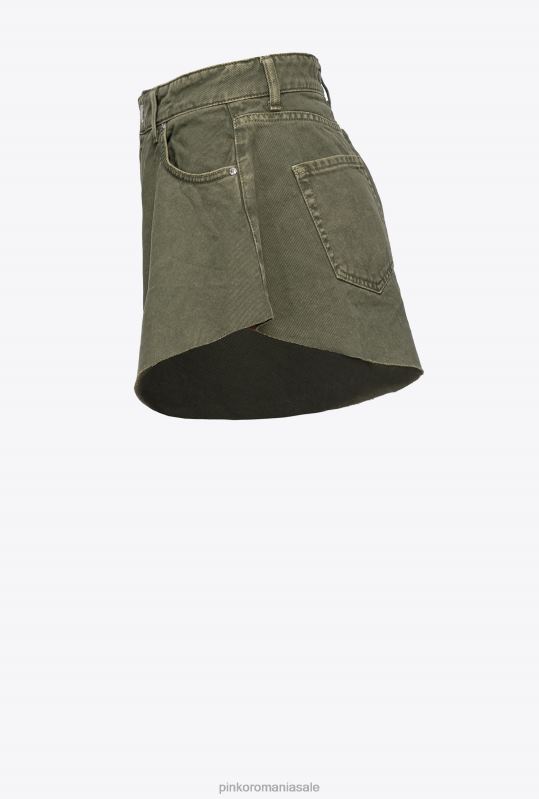 pantaloni scurți | pantaloni scurți fluture din material taur Pinko verde pușcă B0D08657