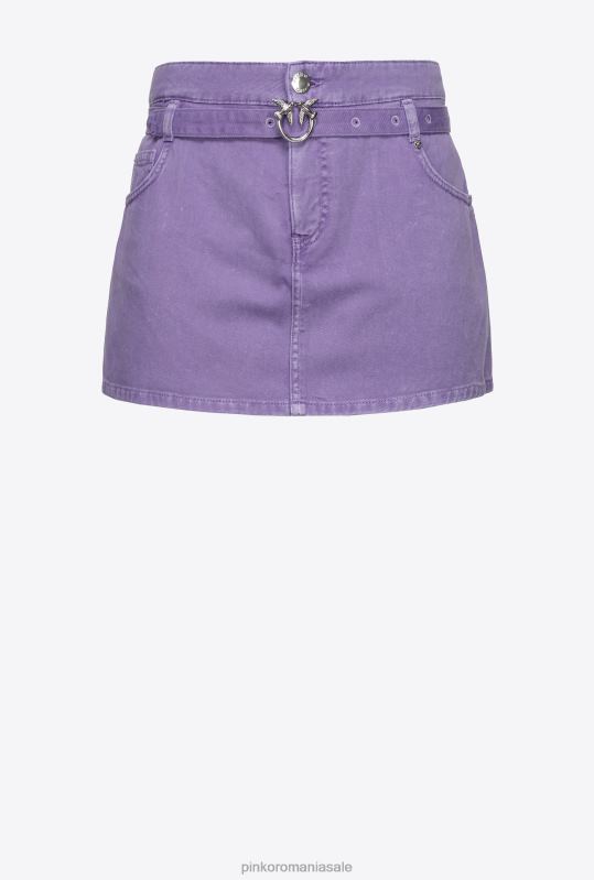pantaloni scurți | pantaloni scurti tip fusta mini cu centura Pinko liliac lavandă B0D08675