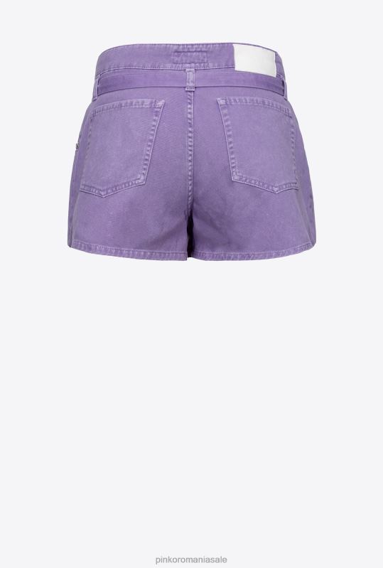 pantaloni scurți | pantaloni scurti tip fusta mini cu centura Pinko liliac lavandă B0D08675