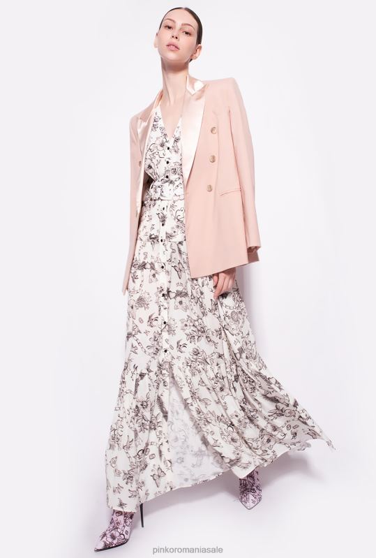 rochii lungi | rochie cămașă cu imprimeu tatuaje Pinko unt/negru B0D08114