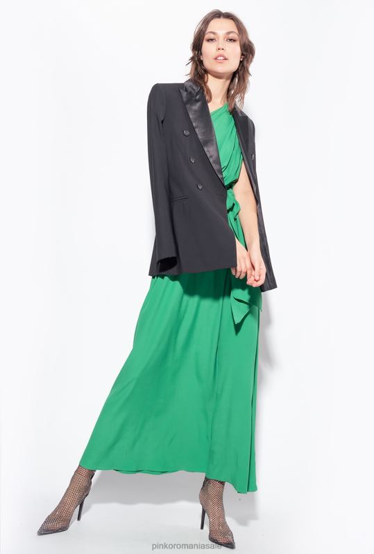 rochii lungi | rochie din crepon marocain cu un singur umar Pinko Amazon B0D0810