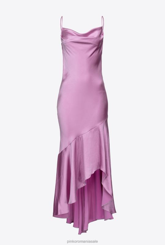 rochii lungi | rochie din satin ciocanit Pinko orhidee B0D0838