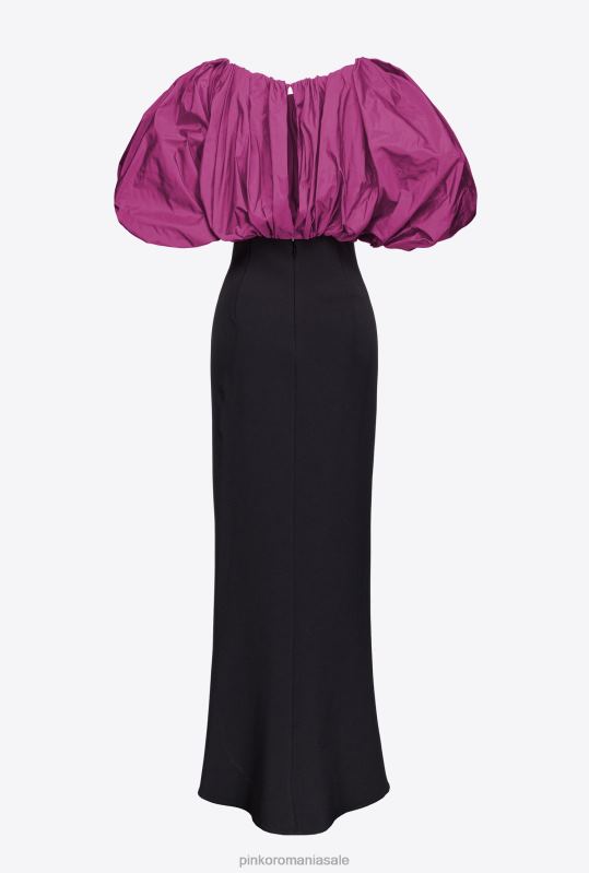 rochii lungi | rochie din tafta galeria Pinko negru/violet B0D08213