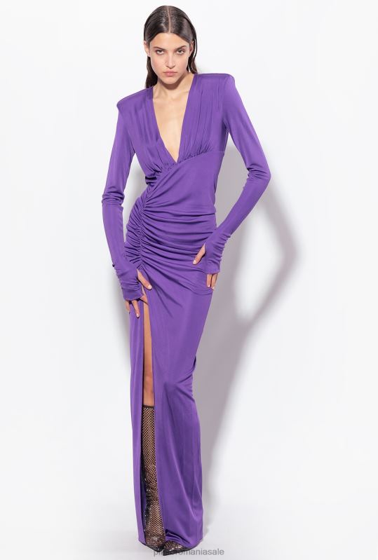 rochii lungi | rochie lucioasă cu un singur umăr Pinko violet violet B0D08167