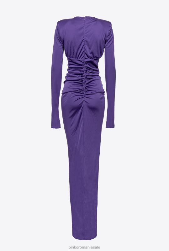 rochii lungi | rochie lucioasă cu un singur umăr Pinko violet violet B0D08167
