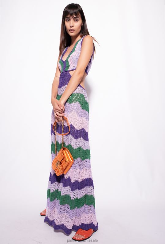 rochii lungi | rochie lunga crosetata Pinko mult. verde/liliac B0D08128