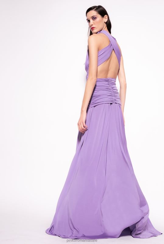 rochii lungi | rochie lunga cu detaliu incrucisat si drapaj Pinko bougainvillea B0D0827