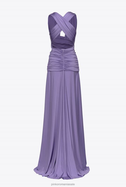 rochii lungi | rochie lunga cu detaliu incrucisat si drapaj Pinko bougainvillea B0D0827