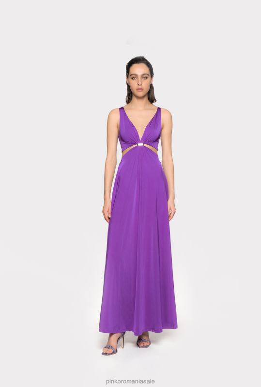 rochii lungi | rochie lunga cu detaliu metalic Pinko mândrie violet B0D0833