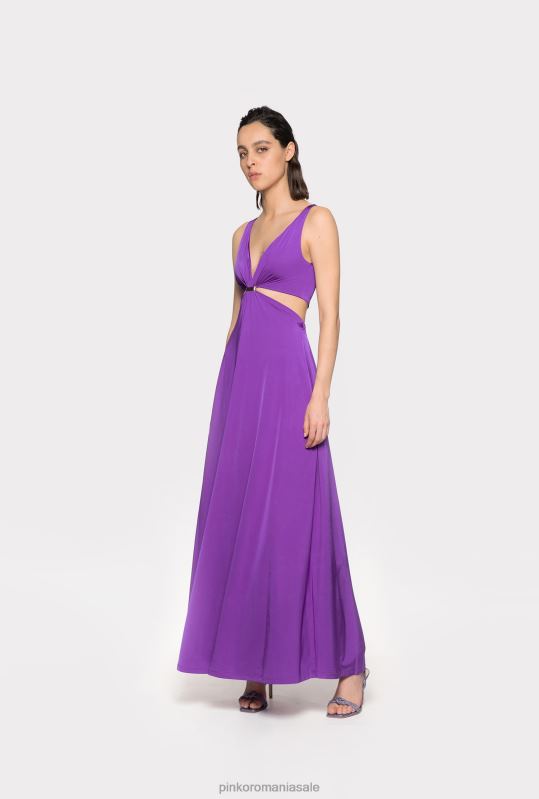 rochii lungi | rochie lunga cu detaliu metalic Pinko mândrie violet B0D0833