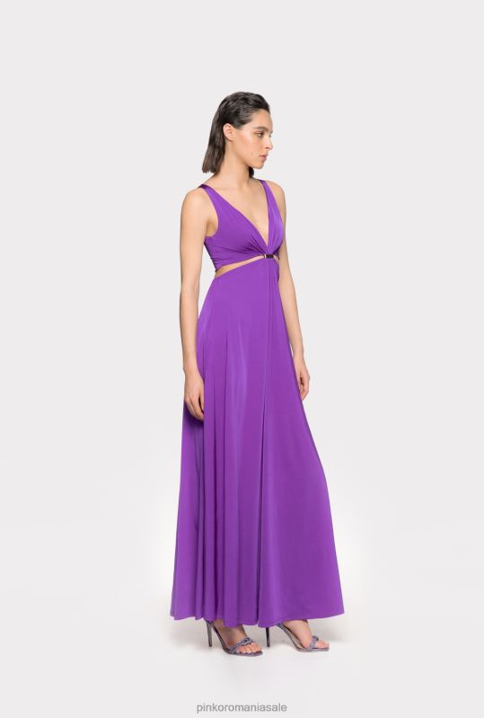 rochii lungi | rochie lunga cu detaliu metalic Pinko mândrie violet B0D0833