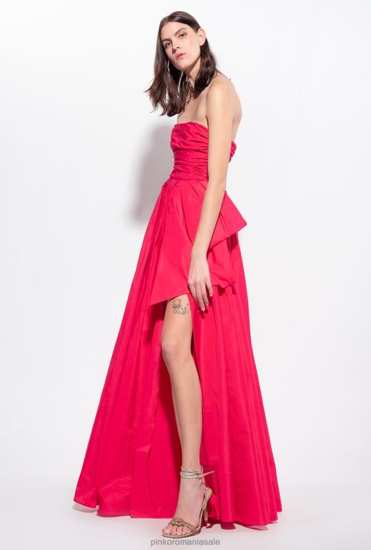 rochii lungi | rochie lunga din tafta Pinko roz zmeura B0D08133