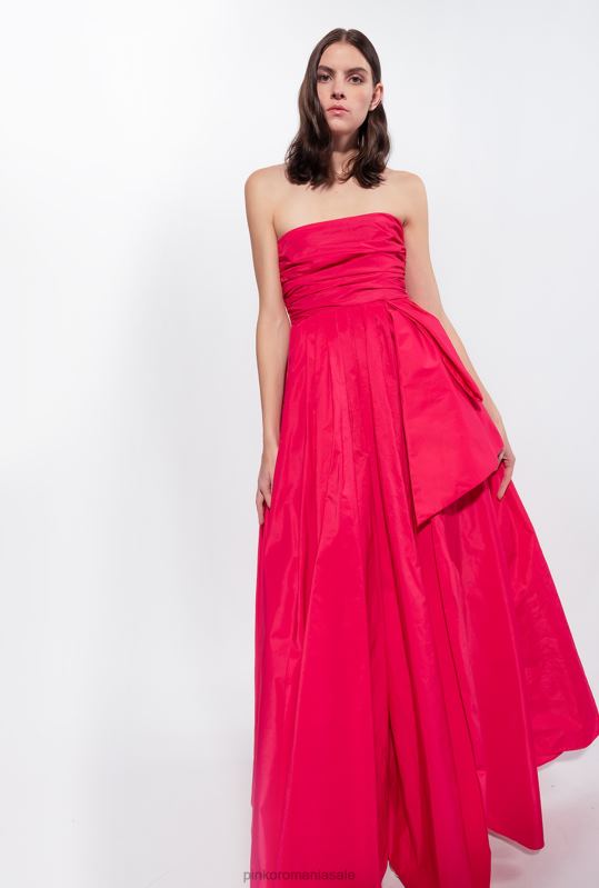 rochii lungi | rochie lunga din tafta Pinko roz zmeura B0D08133