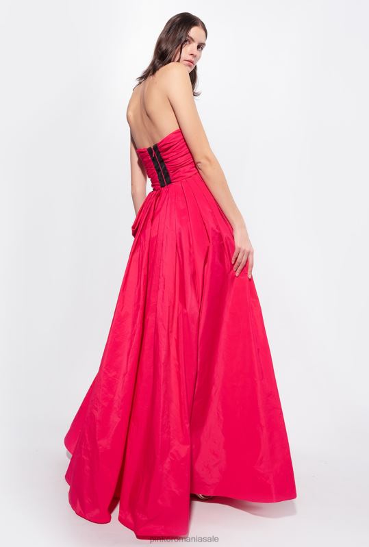 rochii lungi | rochie lunga din tafta Pinko roz zmeura B0D08133