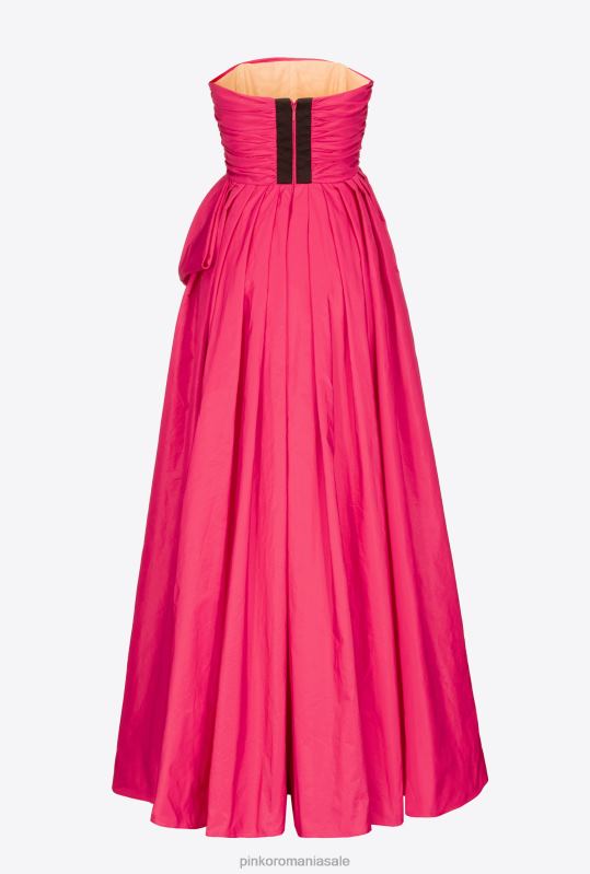 rochii lungi | rochie lunga din tafta Pinko roz zmeura B0D08133