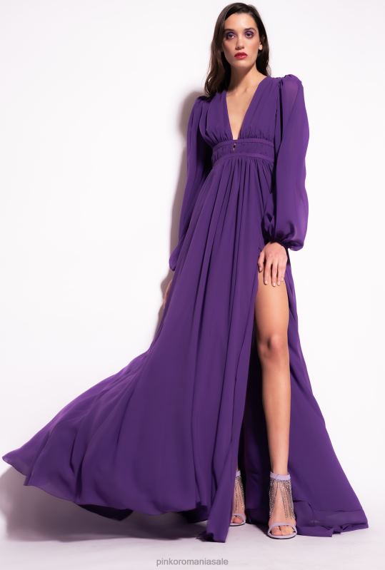 rochii lungi | rochie lunga, eleganta din sifon Pinko violet violet B0D08183