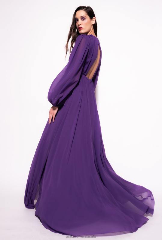 rochii lungi | rochie lunga, eleganta din sifon Pinko violet violet B0D08183