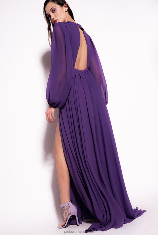 rochii lungi | rochie lunga, eleganta din sifon Pinko violet violet B0D08183