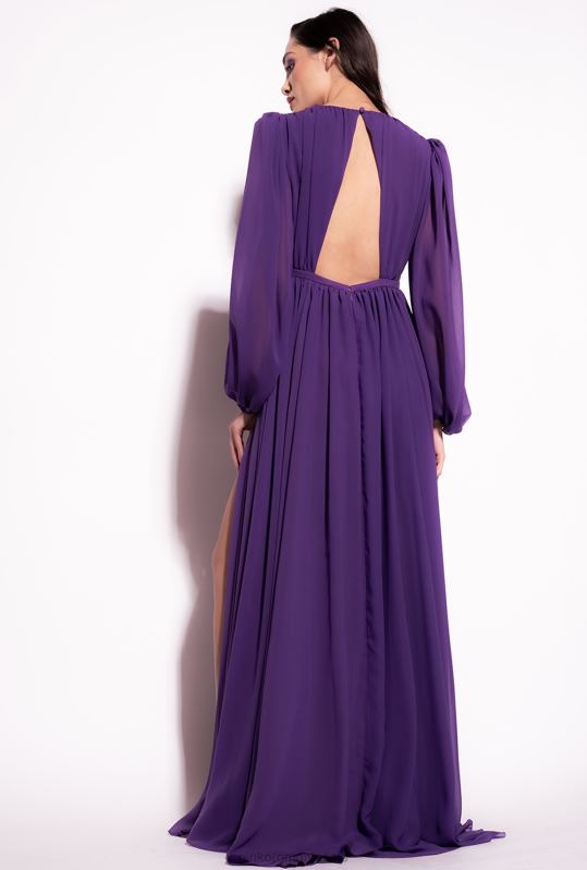 rochii lungi | rochie lunga, eleganta din sifon Pinko violet violet B0D08183