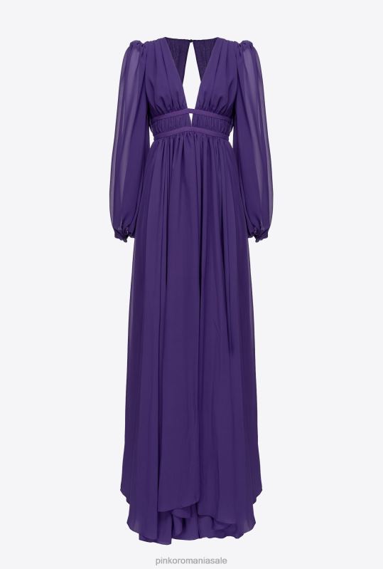 rochii lungi | rochie lunga, eleganta din sifon Pinko violet violet B0D08183