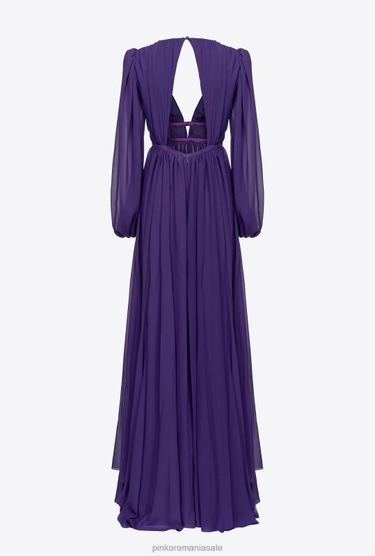 rochii lungi | rochie lunga, eleganta din sifon Pinko violet violet B0D08183