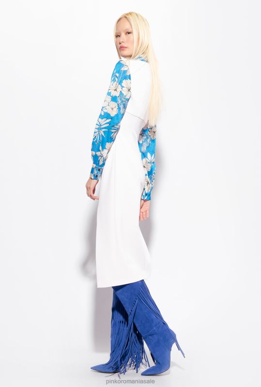 rochii de lungime mijlocie | rochie midi cu fanta Pinko nor roz B0D0877