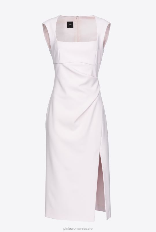 rochii de lungime mijlocie | rochie midi cu fanta Pinko nor roz B0D0877