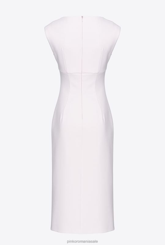rochii de lungime mijlocie | rochie midi cu fanta Pinko nor roz B0D0877