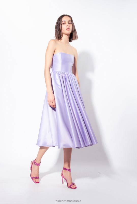 rochii de lungime mijlocie | rochie midi duchesa Pinko liliac - sorbet închis B0D0843