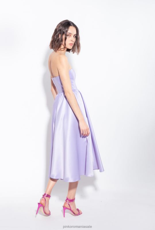 rochii de lungime mijlocie | rochie midi duchesa Pinko liliac - sorbet închis B0D0843