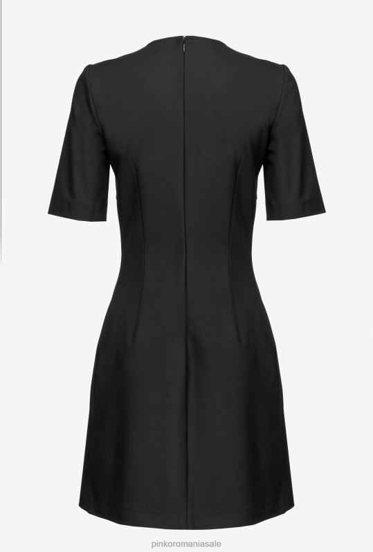 rochii scurte | rochie corset cu siret Pinko limuzina neagră B0D08157