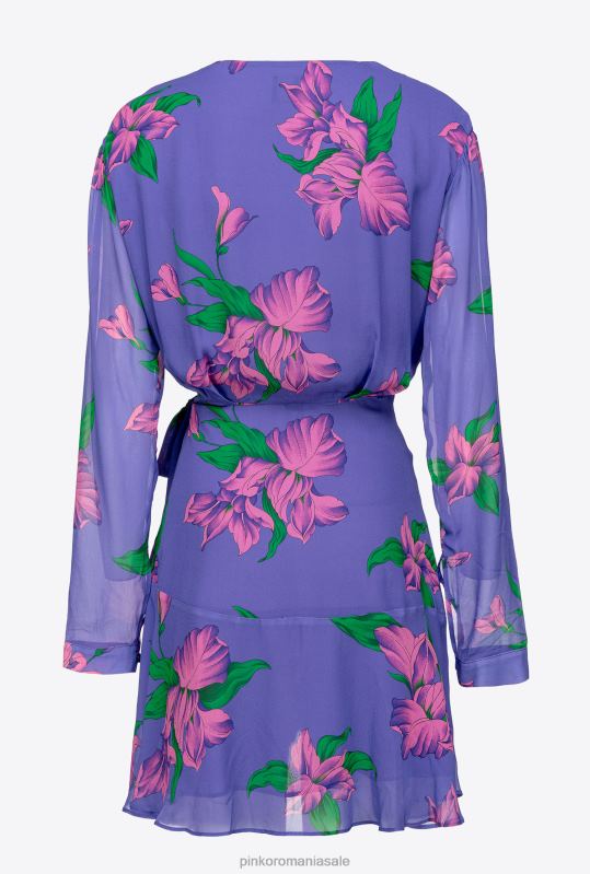 rochii scurte | rochie cu imprimeu iris Pinko violet/roz/verde B0D08153