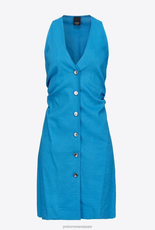 rochii scurte | rochie de in nasturi Pinko director albastru B0D0883