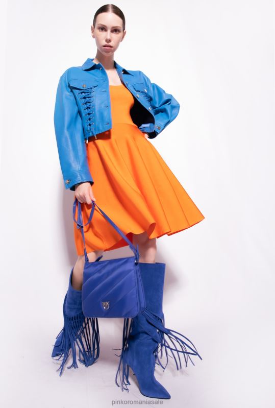 rochii scurte | rochie mini cu detaliu încrucișat în spate Pinko portocaliu deschis B0D0872