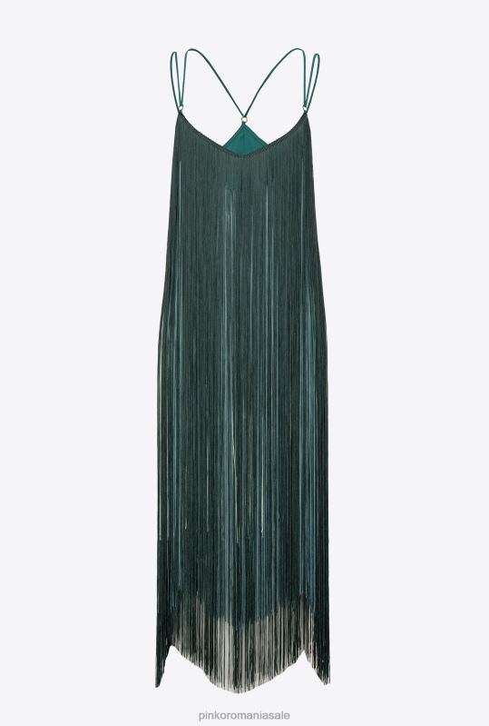 rochii scurte | rochie mini cu franjuri lungi Pinko mult.verde/verde mentă B0D08190