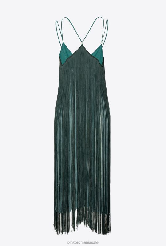 rochii scurte | rochie mini cu franjuri lungi Pinko mult.verde/verde mentă B0D08190