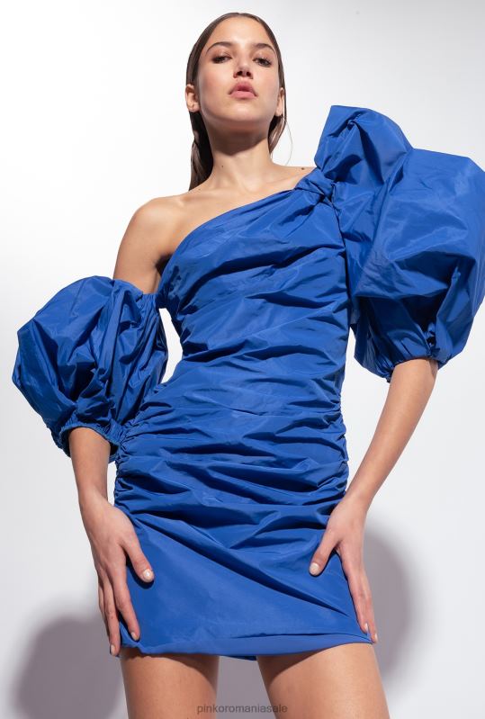 rochii scurte | rochie mini cu maneci balon Pinko albastru B0D0892