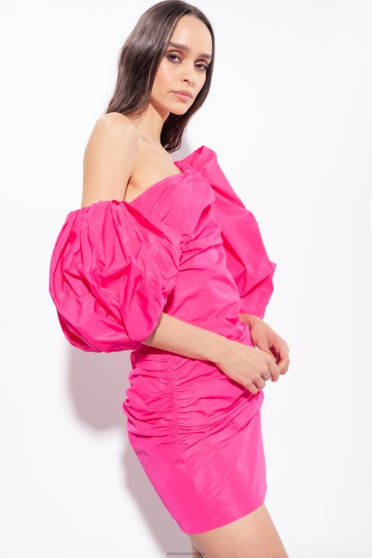 rochii scurte | rochie mini cu maneci balon Pinko violet fucsia B0D0891