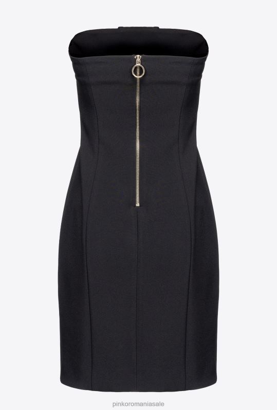 rochii scurte | rochie mini cu siret Pinko limuzina neagră B0D0814