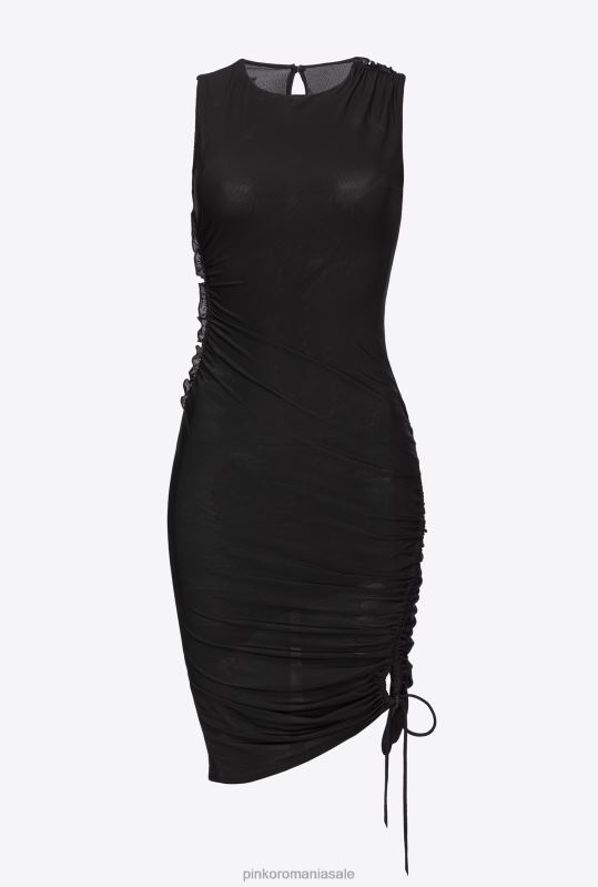 rochii scurte | rochie mini din jerseu fluid Pinko limuzina neagră B0D083