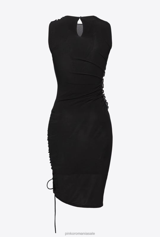 rochii scurte | rochie mini din jerseu fluid Pinko limuzina neagră B0D083