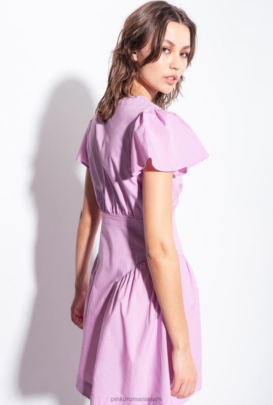 rochii scurte | rochie mini din poplin Pinko dk șofran B0D0893