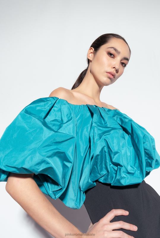 rochii scurte | rochie mini din tafta galeria Pinko negru/ceal B0D08211