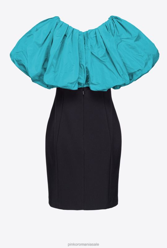 rochii scurte | rochie mini din tafta galeria Pinko negru/ceal B0D08211