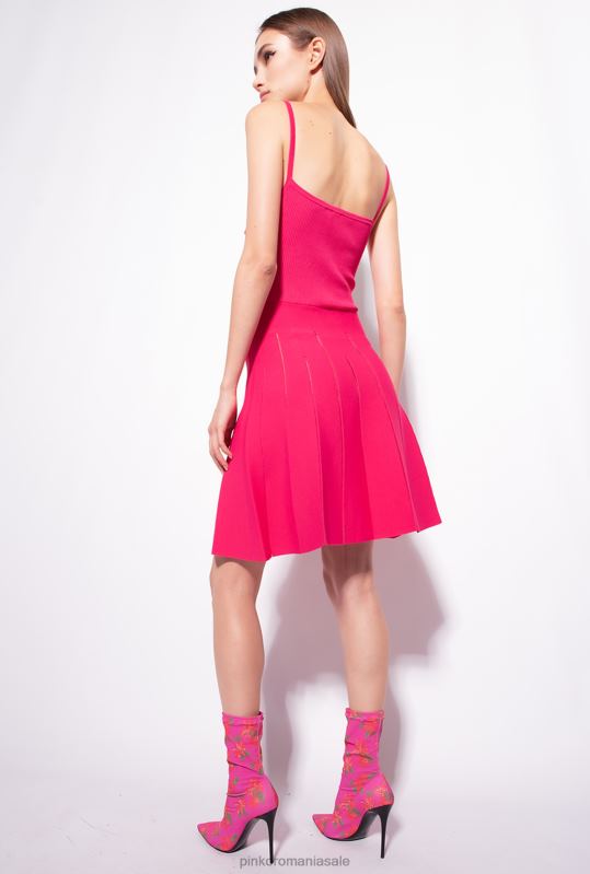 rochii scurte | rochie mini tricotată Pinko roșu zmeură B0D08146