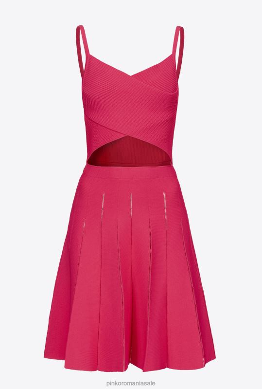 rochii scurte | rochie mini tricotată Pinko roșu zmeură B0D08146